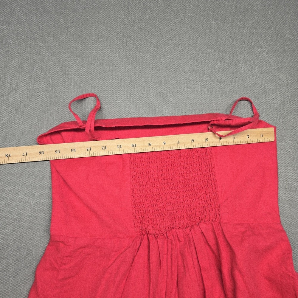 GAP Dress Womens S Pink Sundress Fit & Flare Short Sleeveless Smocked Strappy‎ - Picture 7 of 15